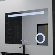 Rectangular LED mirror, 120x80cm, ABSOLU MotionGlow Marcello, Demisting System, Clock & Thermometer, Cosmetic Magnifier, Dimable Mirrors Marcello Default Title Alessandro Design