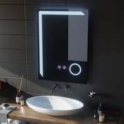 Rectangular LED Mirror, 60x80cm, Linea Touch, Demister System, Dimmable Mirrors Korman E Default Title Alessandro Design