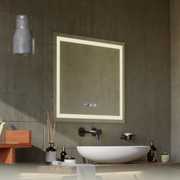 LED Touch MODENA Mirror De-fogging System, Clock and Temperature 80x60 cm Mirrors Korman S Default Title Alessandro Design