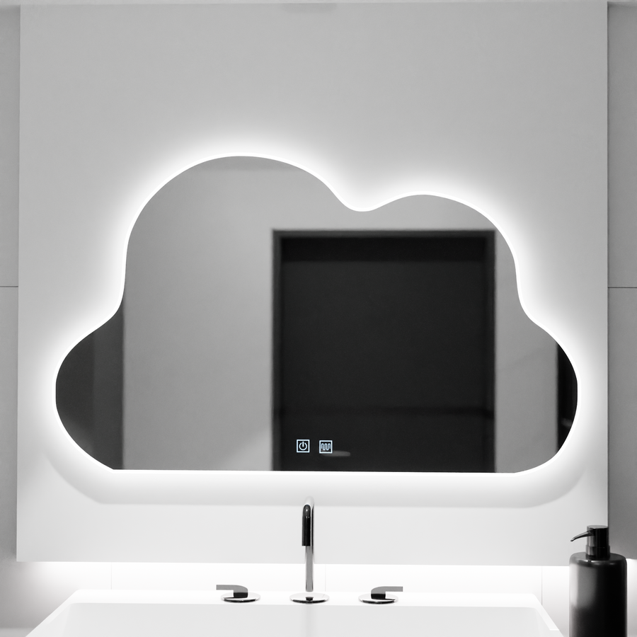 Cloud LED Mirror 60x40cm, Nuvola Touch, Demister System, Dimable Mirrors Korman E Default Title Alessandro Design