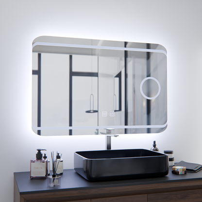 LED Mirror E30S/65X45, Touch and Demist Function, Cosmetic Light, 65x45cm, Cold Light 6000K Mirrors Korman E Default Title Alessandro Design