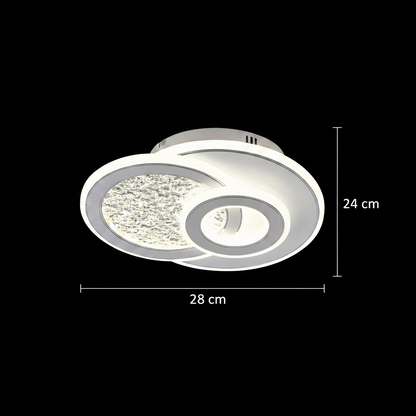 KOMPACTO LED Chandelier 47W, 3 Circles, Cold/Warm/Neutral light, White LED Chandeliers Default Title Alessandro Design
