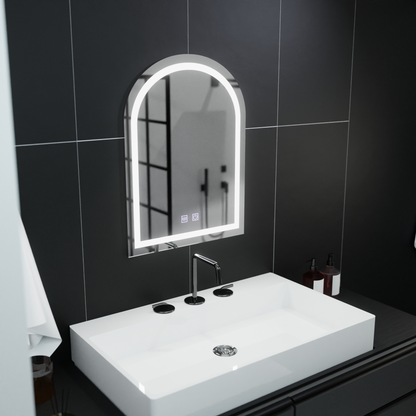 Arched LED mirror 60x80cm, Arco Touch, Demister System, Dimmable Mirrors Korman E Default Title Alessandro Design