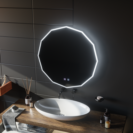 LED Round Mirror, 80cm, VIVO Touch, Demister System, Dimmable Mirrors Korman E Default Title Alessandro Design