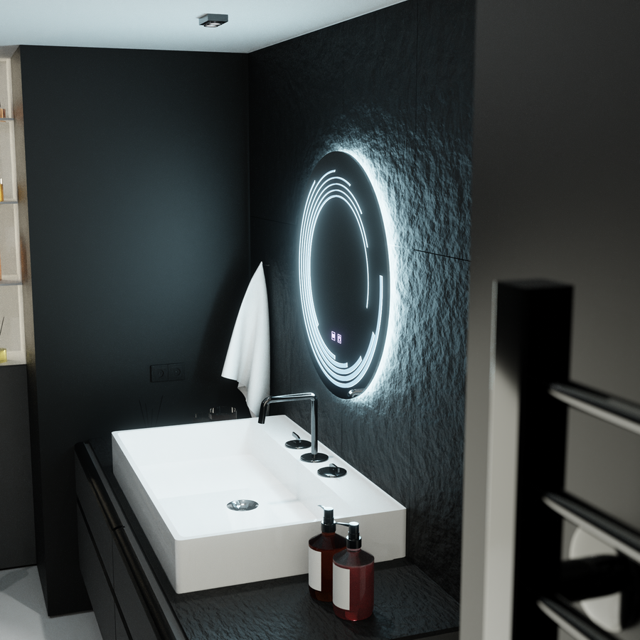 Oglinda LED Rotunda, 60cm, Lira Touch, Sistem Dezaburire, Dimabila Oglinzi Korman E Default Title Alessandro Design