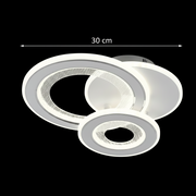 LED Chandelier 53W, 3 Circles, Cold/Warm/Neutral light, White LED Chandeliers Default Title Alessandro Design