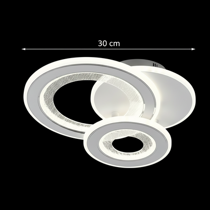 LED Chandelier 53W, 3 Circles, Cold/Warm/Neutral light, White LED Chandeliers Default Title Alessandro Design
