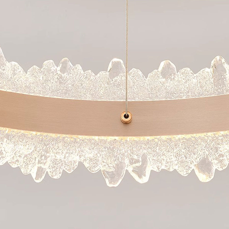 Lustra LED suspendata cu Telecomanda NIVALIS Duo 127W, Cercuri 60x80cm, lumina Rece/Calda/Neutra, Dimabila,Inaltime Reglabila, Auriu Lustre LED cu Telecomanda Default Title Alessandro Design