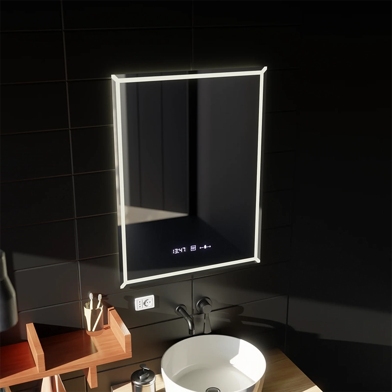 Rectangular LED mirror, 60x80cm, VillayTouch Marcello, Demister System, Dimmable
