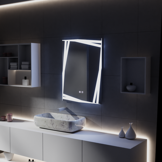 Mirror LED Touch Infinitum Demist System 60X80cm Mirrors Korman E Default Title Alessandro Design