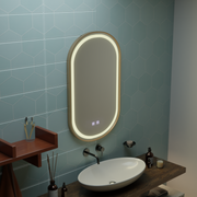 LED Touch Impora Mirror Demist System 50x80 cm Rose Gold Frame Mirrors Korman E Default Title Alessandro Design