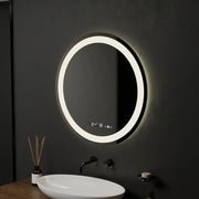 Round LED Mirror, 60cm, Celeste MotionGlow Marcello, Demister System, Clock & Thermometer, Dimmable, Warm Neutral Cold Light 3000K/4000K/6000K Marcello Mirrors Default Title Alessandro Design