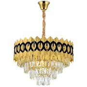 Crystal Chandelier PIERREFONDS Petito 3xE14, Diameter 37.5cm, Shiny Gold, Adjustable Height Crystal Chandelier Default Title Alessandro Design