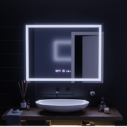 Rectangular LED Mirror, 100x75cm, Verite MotionGlow Marcello, De-fogging System, Clock & Thermometer, Dimable Marcello Mirrors Default Title Alessandro Design