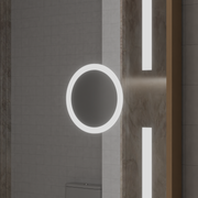 LED mirror MotionGlow Sofia sensor with defog function Thermometer Clock 110x65 cm Warm/Cold/Neutral Light Dimmable, Rose Gold Frame, Marcello Funghi Collection Marcello Mirrors Default Title Alessandro Design