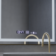 Rectangular LED Mirror, 60x80cm, Verite Royale Gold MotionGlow Marcello, De-fogging System, Clock & Thermometer, Dimable Mirrors Marcello Default Title Alessandro Design