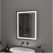 MODENA LED Touch Mirror De-fogging System, Clock and Temperature 60x80 cm Korman S Mirrors Default Title Alessandro Design