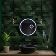 LED Round Mirror, 11W, 60cm, Micah Marcello MotionGlow Sensor, Demister System, Clock & Thermometer, Cosmetic Magnifier, Dimable Marcello Mirrors Default Title Alessandro Design