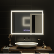 Rectangular LED Mirror, 100x75cm, Verite MotionGlow Marcello, De-fogging System, Clock & Thermometer, Dimable Marcello Mirrors Default Title Alessandro Design