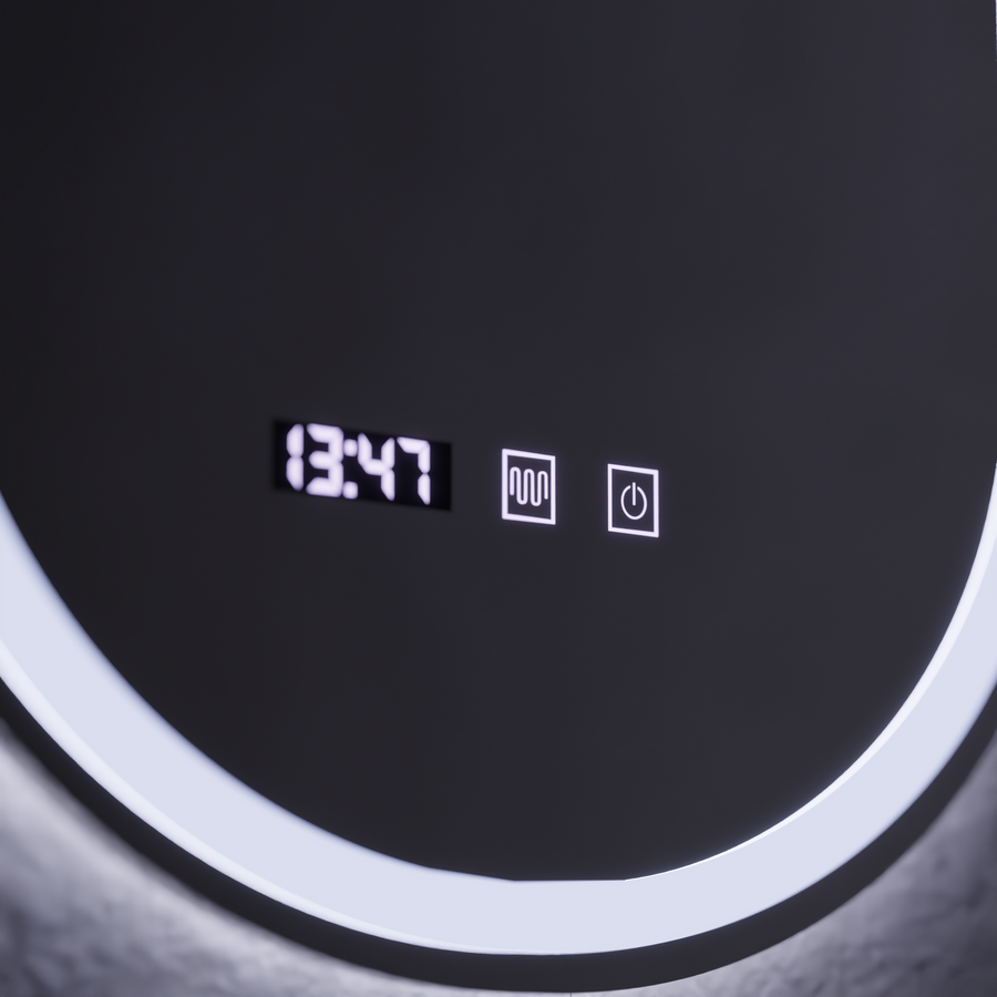LED Touch Mirror ONIRA Defog System, Clock and Temperature 50x80 cm Mirrors Korman S Default Title Alessandro Design