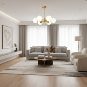 Chandelier LC801/6GD, 6x E27, White Gold, Metal Modern Chandeliers Default Title Alessandro Design