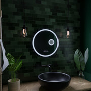 LED Round Mirror, 11W, 60cm, Micah Marcello MotionGlow Sensor, Demister System, Clock & Thermometer, Cosmetic Magnifier, Dimable Marcello Mirrors Default Title Alessandro Design