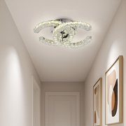 LED Chandelier with remote control and crystal SHIA 27.1W, 2 Circles, Cold/Warm/Neutral light, Dimmable, Shiny Chrome LED Chandeliers with Remote Control Default Title Alessandro Design