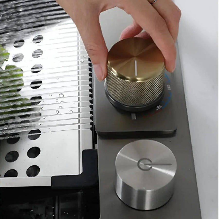 Stainless Steel Kitchen Sink Set with Double Faucet, Perforated Vegetable/Fruit Bowl, Universal Bowl with Drain Plug, Chopper, Graphite Black, 75x45X21cm Sinks Default Title Alessandro Design