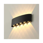 Fantas Indoor/Outdoor LED Wall Light, 10 Sources x 1W, IP65, Black, 3000K Outdoor Wall Lights Default Title Alessandro Design