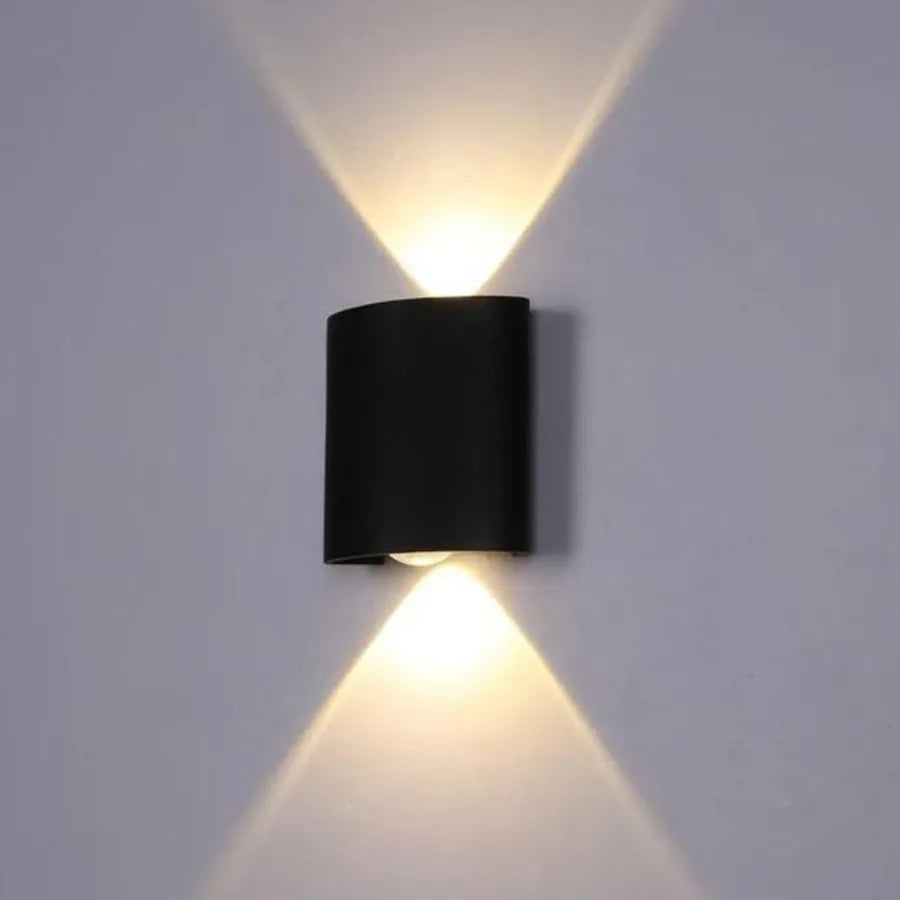 Fantas Outdoor and Indoor LED Wall Light, 2 Sources x 1W, IP65, Metallic, Black, 3000K Outdoor Wall Lights Default Title Alessandro Design