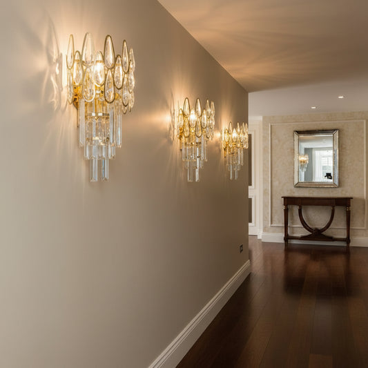 ALHAMBRA Cristal wall lamp 2x E14, 35x15cm, Gold Interior wall lamps Default Title Alessandro Design