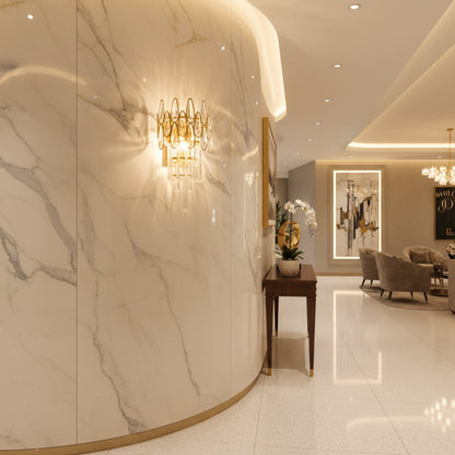 ALHAMBRA Cristal wall lamp 2x E14, 35x15cm, Gold Interior wall lamps Default Title Alessandro Design