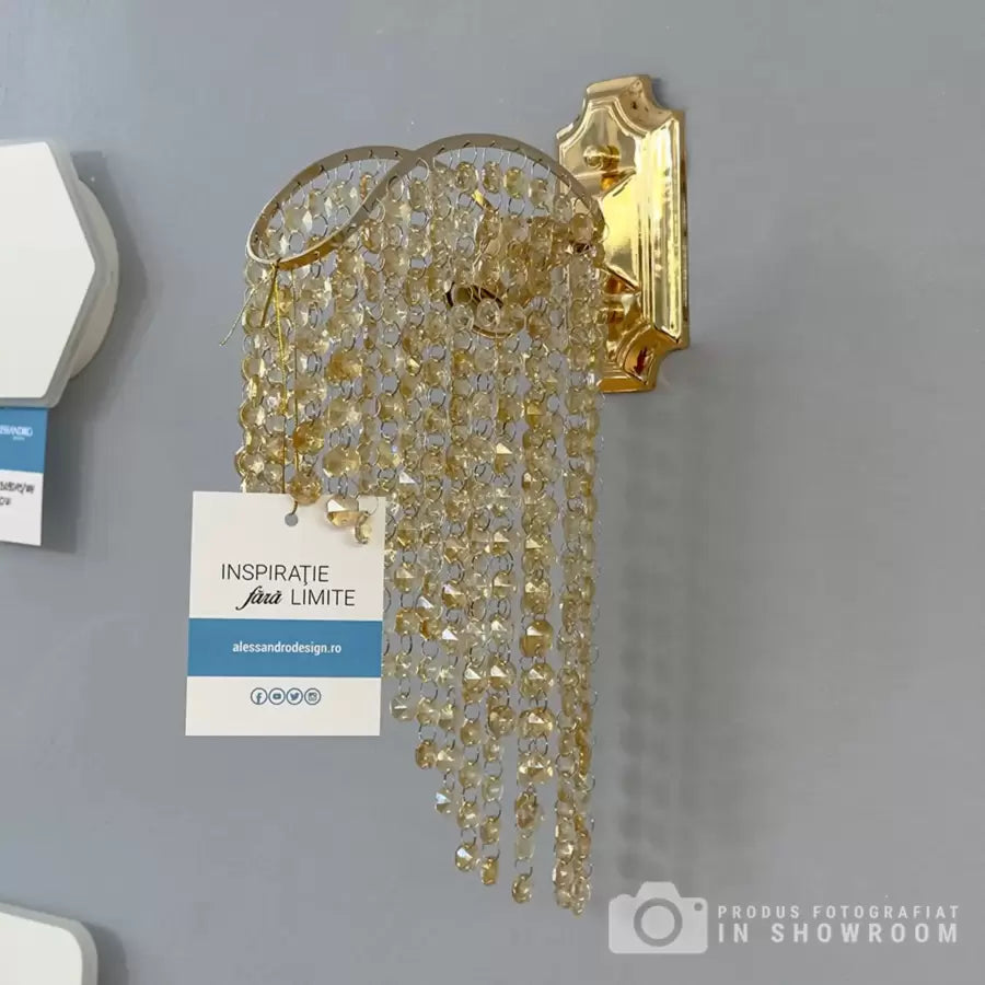 Cristal Ander wall lamp 1xE14 Gold Indoor wall lamp Default Title Alessandro Design