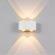 Fantas Outdoor and Indoor LED Wall Light, 4 Sources x 1W, IP65, Metallic, White, 3000K Outdoor Wall Lights Default Title Alessandro Design