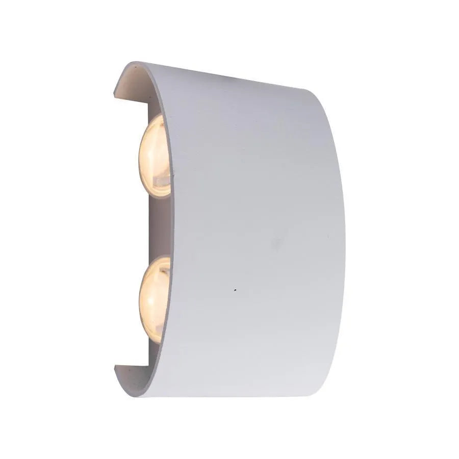 Fantas Outdoor and Indoor LED Wall Light, 4 Sources x 1W, IP65, Metallic, White, 3000K Outdoor Wall Lights Default Title Alessandro Design