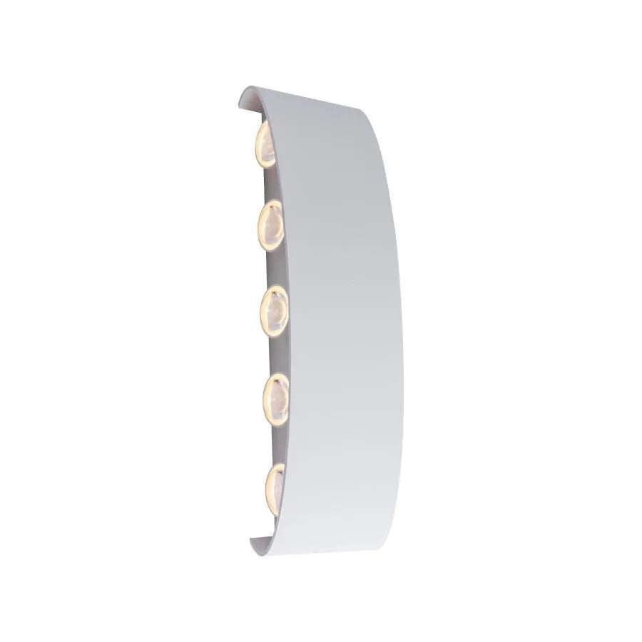 Fantas LED wall lamp Indoor/Outdoor, 10 Sources x 1W, IP65, White, 3000K