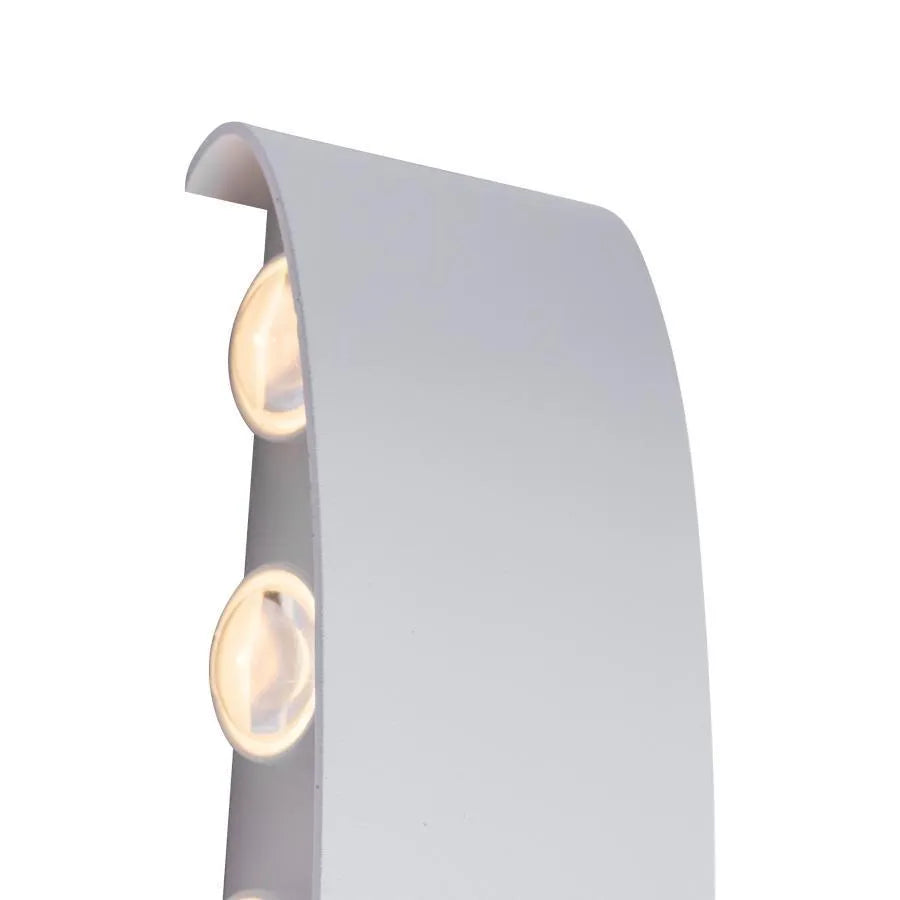 Fantas LED wall lamp Indoor/Outdoor, 10 Sources x 1W, IP65, White, 3000K