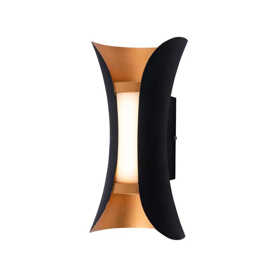 Ucrus Outdoor Wall Light, 12W, Black with Gold, 3000K Outdoor Wall Lights Default Title Alessandro Design
