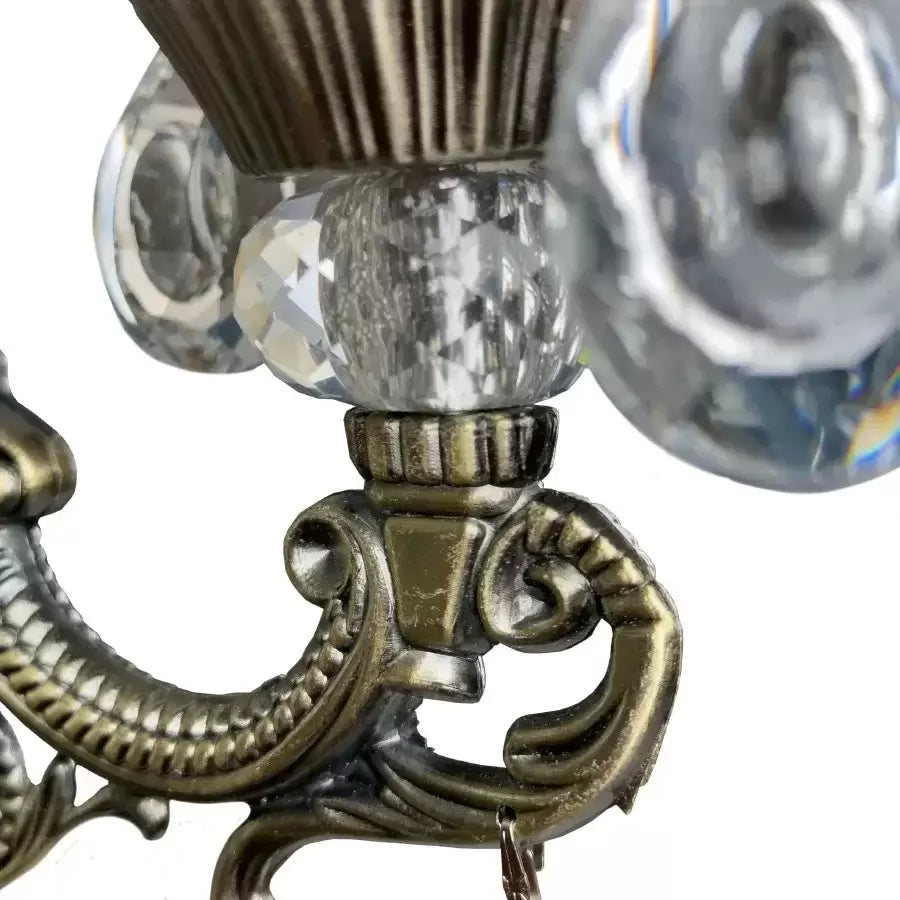 SANSSOUCI Picollo Crystal Wall Lamp, 1xE14, Antique Brass Indoor Wall Lamps Default Title Alessandro Design
