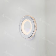 Borandis LED wall light 16W, White with Chrome, Acrylic and Crystal, Cold/Warm/Neutral Light Indoor wall lights Default Title Alessandro Design