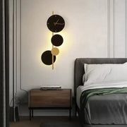 Bryson LED Wall Light 18W Black Gold Integrated Clock Outdoor Wall Lights Default Title Alessandro Design