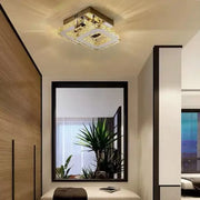 Crystal LED chandelier JEREMIAH 48W, 2 Squares, Cold/Warm/Neutral light, Shiny Chrome LED Chandeliers Default Title Alessandro Design