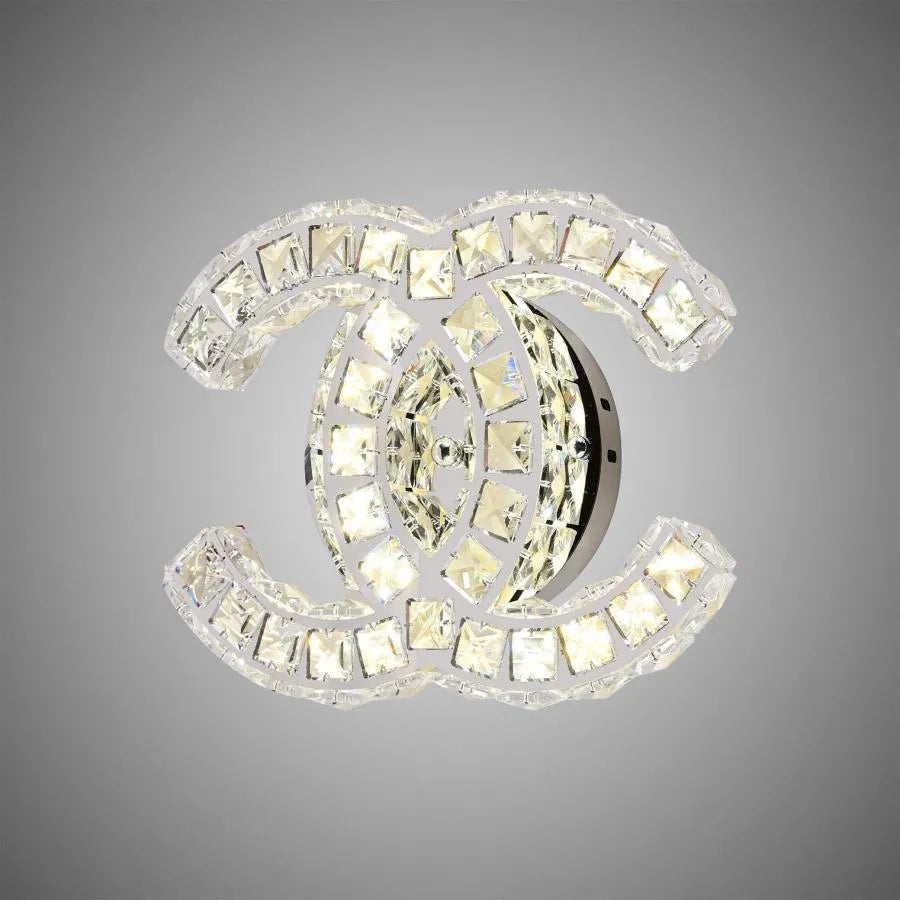 Crystal LED wall lamp YANIRA 28W, Cold/Warm/Neutral light, Shiny Chrome Luster LED Crystal Default Title Alessandro Design
