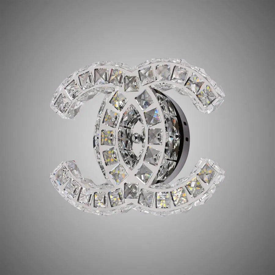 Crystal LED wall lamp YANIRA 28W, Cold/Warm/Neutral light, Shiny Chrome Luster LED Crystal Default Title Alessandro Design
