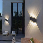 Aeetes Outdoor LED Wall Light, 8W, Metal, Black Outdoor Wall Lights Default Title Alessandro Design
