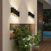 Aeetes Outdoor LED Wall Light, 8W, Metal, Black Outdoor Wall Lights Default Title Alessandro Design