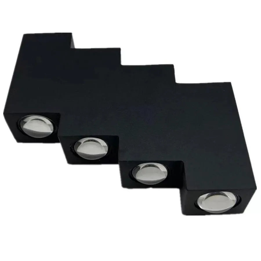 Aeetes Outdoor LED Wall Light, 8W, Metal, Black Outdoor Wall Lights Default Title Alessandro Design