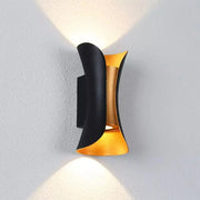 Outdoor LED wall light Pauline 2, 10W, 20x10, 3000K, Metal, Black and Gold Outdoor wall lights Default Title Alessandro Design