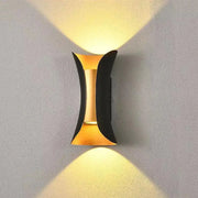 Outdoor LED wall light Pauline 2, 10W, 20x10, 3000K, Metal, Black and Gold Outdoor wall lights Default Title Alessandro Design