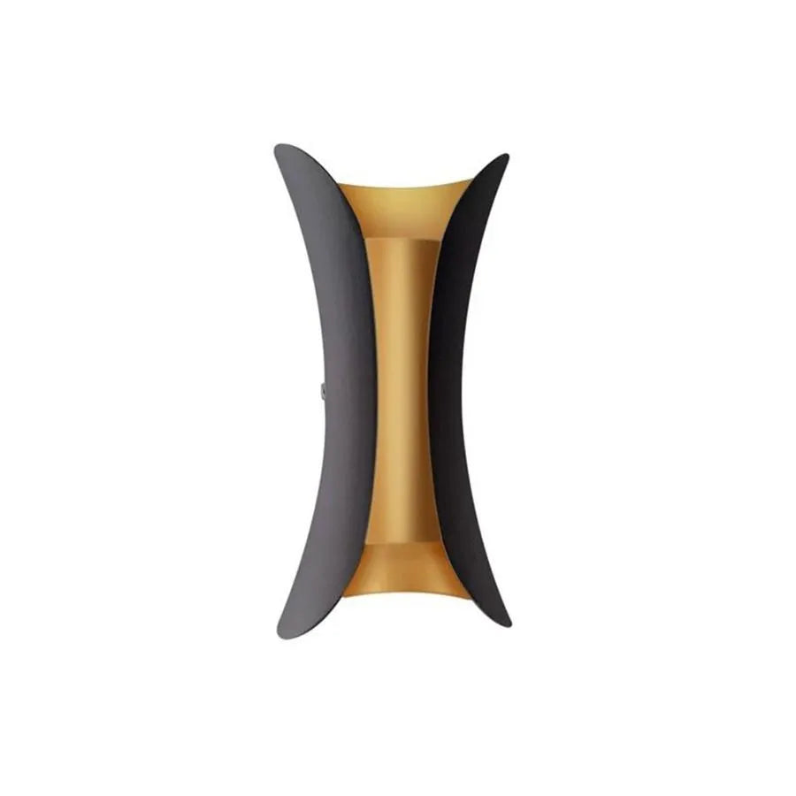 Outdoor LED wall light Pauline 2, 10W, 20x10, 3000K, Metal, Black and Gold Outdoor wall lights Default Title Alessandro Design